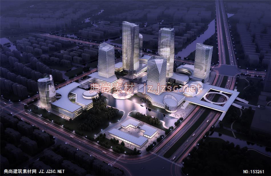高淳城市设计核心区规划方案01-规划效果图设计+文化建筑效果图