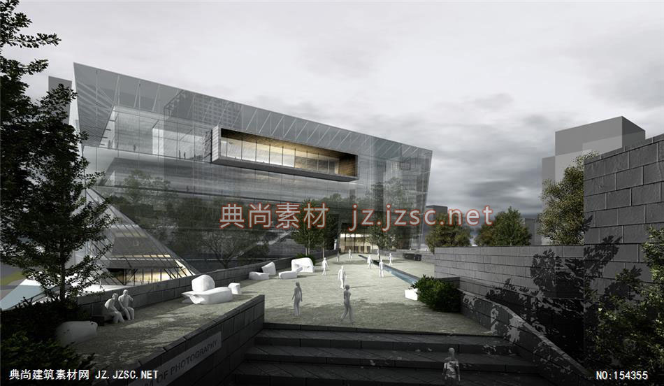 中国摄影博物馆04-规划效果图设计+文化建筑效果图