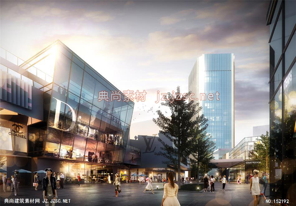 福州光明综合体项目 商业建筑效果图 商业效果图