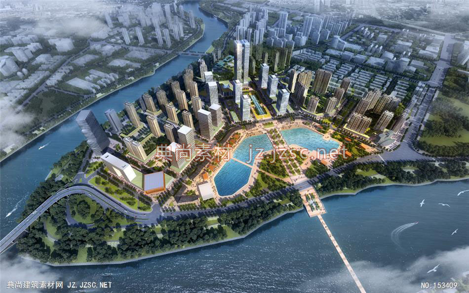 内江城市设计04-规划效果图设计+文化建筑效果图