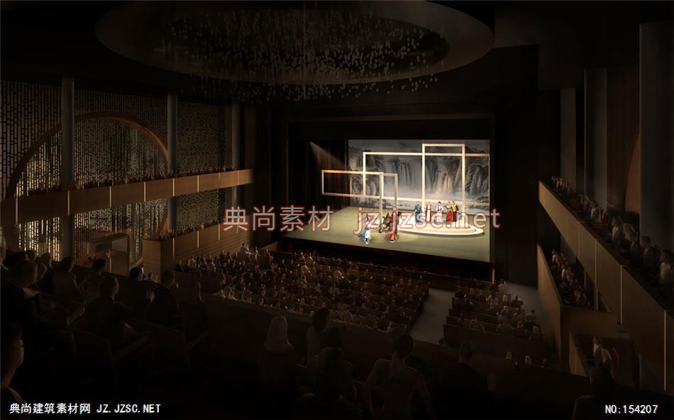 香港剧院-规划效果图设计+文化建筑效果图