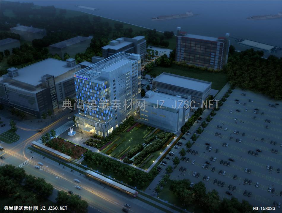 1301-40（办公）-禾洋-鸿海绿色资料中心nk夜景j-yjb 建筑效果图