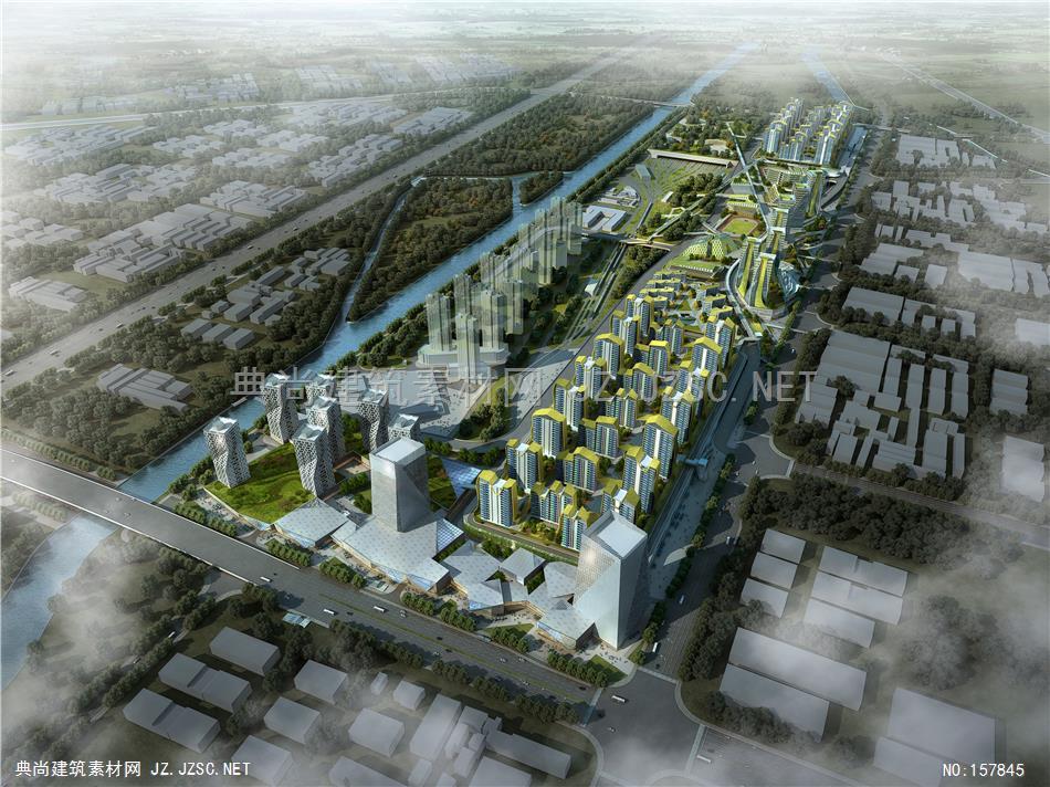 1301-24(规划)-合乐-上海金桥停车场c01白天-scb-tyy 建筑效果图