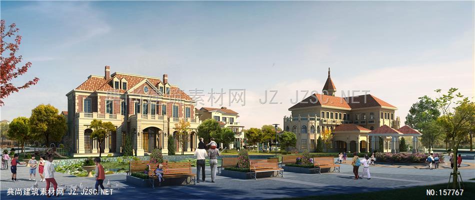 1301-15(住宅)-徐州瀚艺-段园镇规划-单体-幼儿园-scb-ce 建筑效果图