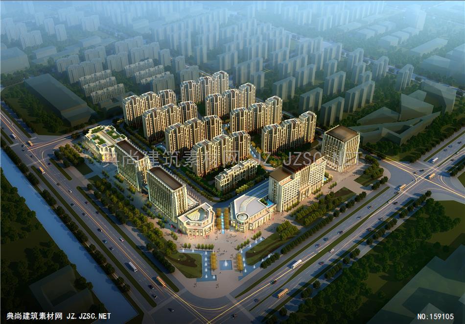 2013-25(综合)大原-盐城悦达综合体设计方案二syx 建筑效果图