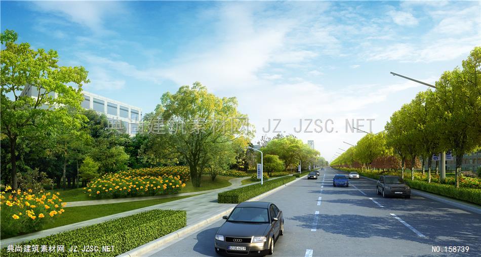 1301-50-景观-尼塔-宜兴环科新城道路景观设计-科技大道--愿景 建筑效果图