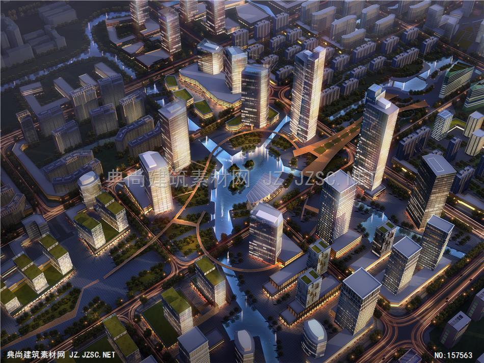 12-42(规划）宝麦蓝-城市规划-Zoom-01夜景-sy-cl 建筑效果图