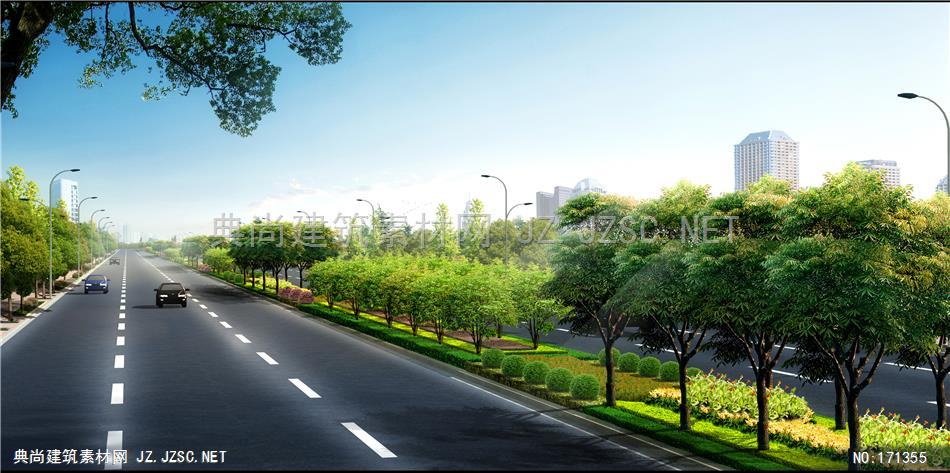 道路 (30)道路景观效果图道路设计园林