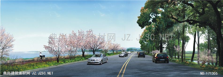 道路 (10)道路景观效果图道路设计园林