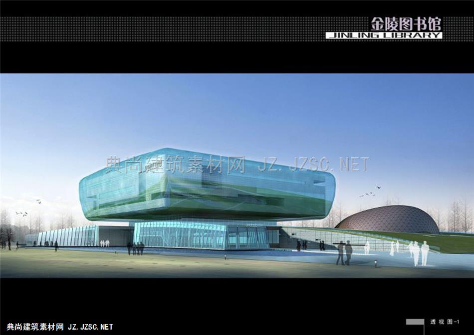 南京某知名图书馆建筑CAD图纸