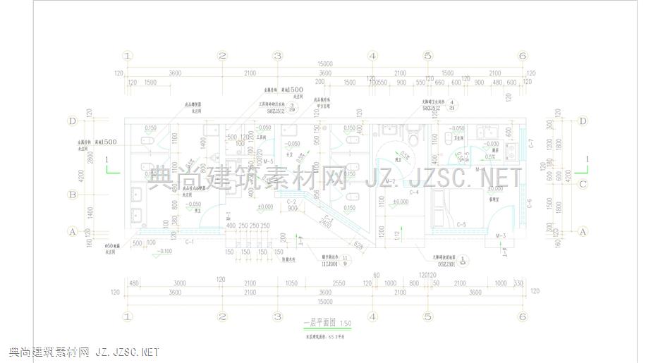 卫生间  男女卫生间 CAD图纸 厕所平面图 施工图