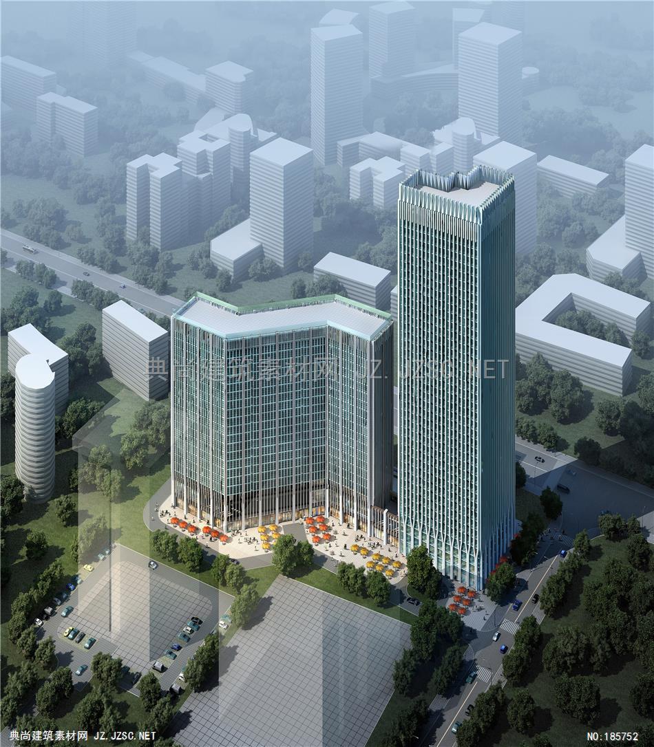 -办公楼效果图32中国建筑-大连项目(两方案)NK-F2